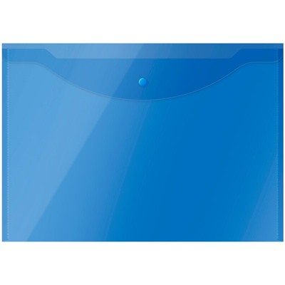 Папка с кнопкой А3 OfficeSpace полупрозрачная синяя (267523) 150 мкм