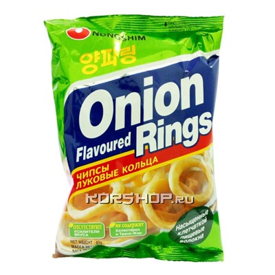 Чипсы Луковые кольца Нонг Шим/Onion rings Nongshim, Корея, 40 г
