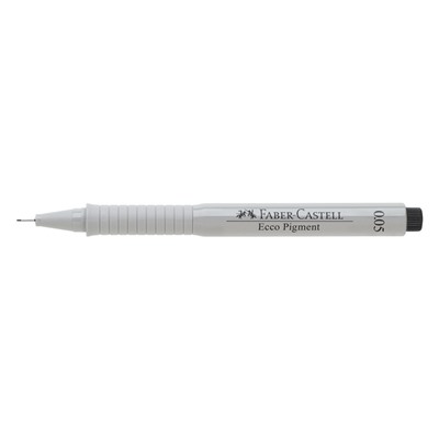 Ручка капиллярная для черчения и рисования Faber-Castell линер Ecco Pigment 0.05 мм, пигментная, чёрная