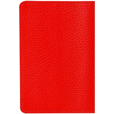 Обложка "Паспорт" OfficeSpace "Naples" (311093) натур. кожа, тиснение фольгой, красная