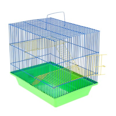 Клетка для грызунов Гризли 3 с металлическими полками и лесенками, 41 х 30 х 38 см, микс