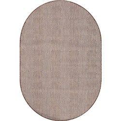 Ковёр овальный Vegas s006, размер 200x390 см, цвет cream-brown