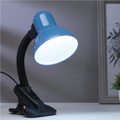 Лампа на прищепке светодиодная  8Вт LED 750Лм 14xSMD2835 шнур 1,5м синий
