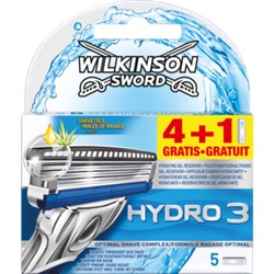 Wilkinson Hydro3, Вилконсон Hydro3 Сменные кассеты для бритья, 4+1шт
