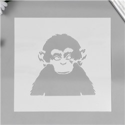 Трафарет пластик "Детёныш шимпанзе" 20х20 см