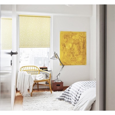 Рулонная штора «Лето», 85х175 см, цвет желтый
