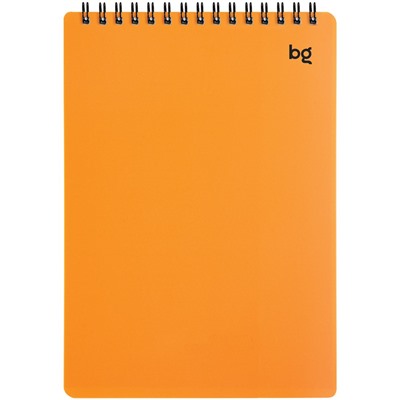 Блокнот А5 60л. на гребне "Neon. Оранжевый" ("BG", Б5гр60_пл 62087) пластиковая обложка, тиснение фольгой