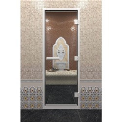 Дверь стеклянная «Хамам», размер коробки 190 × 70 см, правая, цвет прозрачный