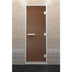 Дверь стеклянная «Хамам», размер коробки 190 × 70 см, правая, цвет бронза матовая