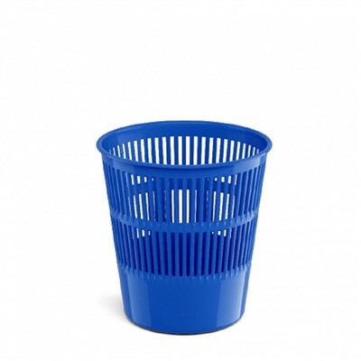 Корзина для бумаг и мусора ErichKrause Classic, 9 литров, пластик, сетчатая, синяя