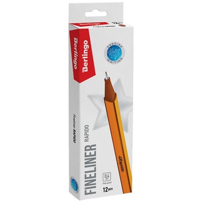 Ручка капиллярная Berlingo "Rapido" коричневая 0.4мм (CK_40104) трехгранный корпус