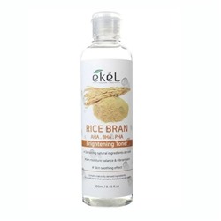 Ekel Тонер для лица с экстрактом риса и АНА-ВНА-РНА кислотами / Brightening Toner Rice Bran, 250 мл