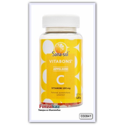 Витамины группы "C", "C-vitamiini 100 mg Sana-Sol Vitabons 60 таб