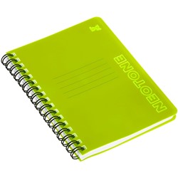 Книжка записная А6  60л. на гребне "Neotone. Желтая" (NA6c60c_61079, "BG") пластиковая обложка, тиснение, блок 80г/м