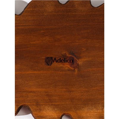 Менажница авторская Adelica «Дубовый лист», 35×20×2,2 см, цельный массив кедра
