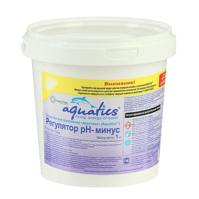 Регулятор pH Aquatics минус гранулы, 1 кг