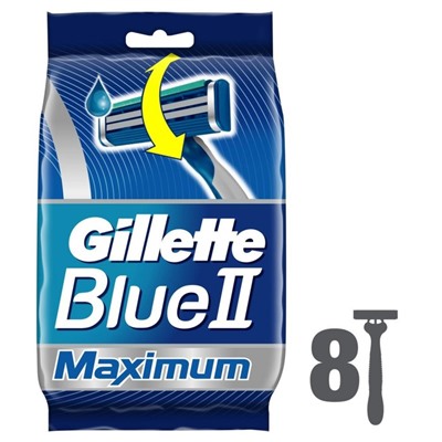 Станок бритвенный одноразовый Gillette BlueII Max , 8 шт
