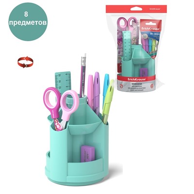 Канц. набор ErichKrause "Mini Desk. Pastel Mint" 8 предм.,(53690) мятный