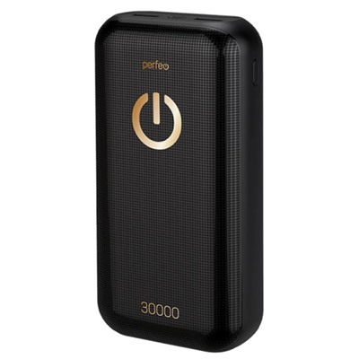 Аккумулятор внешний Perfeo "Power Bank" 30000 mAh, 2.1A (PF_B4300) черный