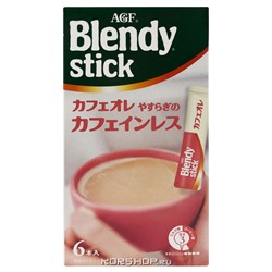 Растворимый кофе с молоком с низким содержанием кофеина 3 в 1 Blendy stick AGF, Япония, 54 г Акция