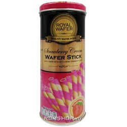 Вафельные трубочки с клубничным вкусом Royal Wafer VFoods, Таиланд, 125 г. Акция