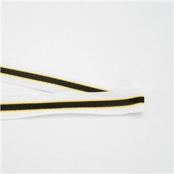 Лампасы №153 белый желтый черный с перфорацией 3см 1 метр