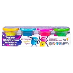 Набор для лепки Genio Kids "Тесто-пластилин. Неоновые цвета" 4цв.*50гр (TA1016V)