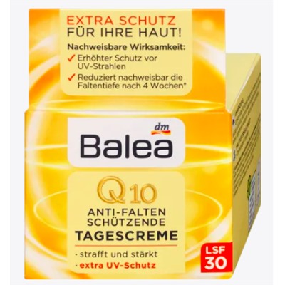 Balea Tagescreme Q10 Anti-Falten LSF30, Балеа дневной крем для лица против морщин с Q10 SPF 30, 50мл