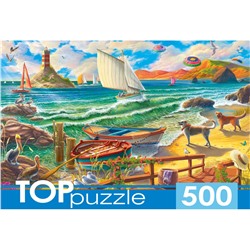 TOPpuzzle  500 элементов "На берегу моря" (П500-0735)