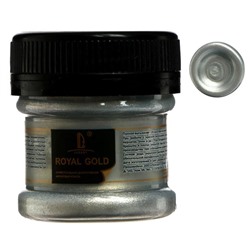 Краска акриловая, LUXART. Royal gold, 25 мл, с высоким содержанием металлизированного пигмента, золото белое