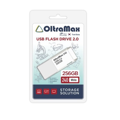 Флеш-накопитель 256Гб USB 2.0 "OltraMax 240" (OM-256GB-240-White) белый