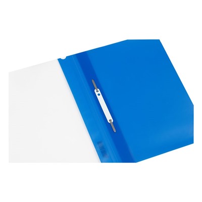 Скоросшиватель пластиковый А4 СТАММ, 180мкм, синий (MM-30911) с прозр. верхом