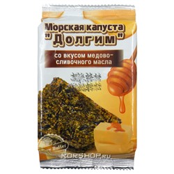 Морская капуста со вкусом медово-сливочного масла "Долгим", Корея, 5 г