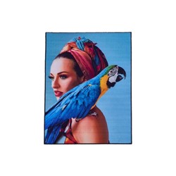 Ковёр «Розетта Дижитал», размер 110х170 см., принт девушка с попугаем