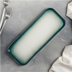 Блюдо для подачи «Туманность», 31×12,5 см, цвет зелёный
