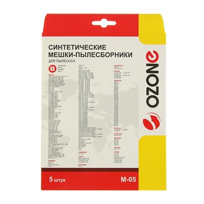 Пылесборник одноразовый синтетический Ozone micron M-05, 5 шт ( Bosсh Typ D,E,F,G )