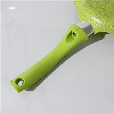 Сковорода блинная Trendy style, d=20 см, пластиковая ручка, антипригарное покрытие, цвет зелёный