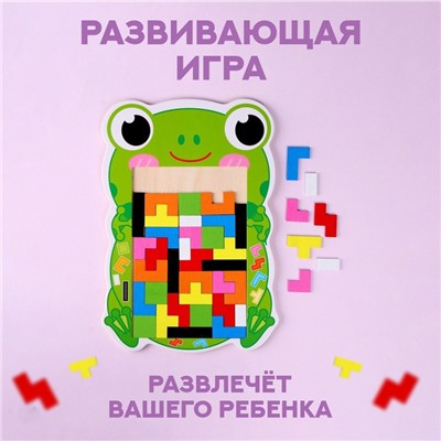 Развивающая игра «Тетрис зверята» 29,5 × 19,5 × 0,5 см, МИКС