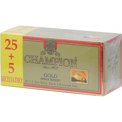 Champion. Gold Закат Кении (25+5) карт.пачка, 30 пак.