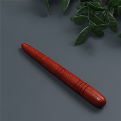 Массажёр «Скалка», деревянный, универсальный, 13,7 × 1,5 см, цвет «красное дерево»