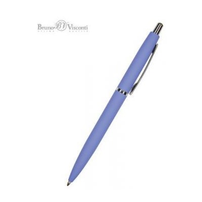 Ручка автоматическая шариковая 1.0мм "SAN REMO" синяя, ярко-синий металлический корпус 20-0249/08 Bruno Visconti {Китай}