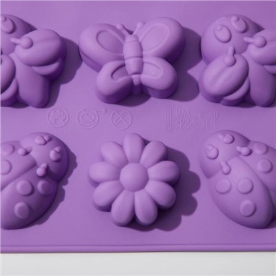 Форма для выпечки Доляна «Пыльца», 29×17 см, 15 ячеек, цвет МИКС