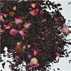Чёрный чай с розой