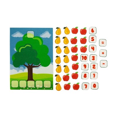 Игра-конструктор «Дерево. Состав числа», с игровым полем, 38 деталей