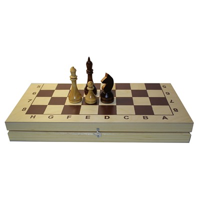 Шахматы деревянные гроссмейстерские (02-16П), доска и фигуры из дерева, с подклейкой фетром, король-106мм, пешка-57мм