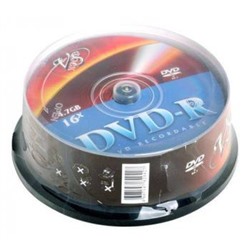 DVD-R VS 4.7Gb 120 минут 16х 25 шт туба VS {Россия}