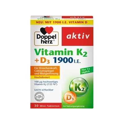 Doppelherz Vitamin K2 + Vitamin D 1900 30 St., 10,5 g