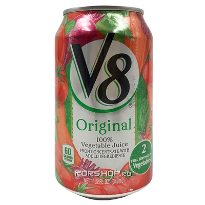 Овощной сок V8 100%, США, 340 мл Акция