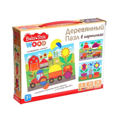 Пазл деревянный Baby Toys, 35 элементов