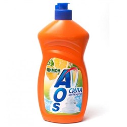 Средство для мытья посуды Aos (Аос) Лимон, 450 мл